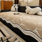 Banana Leaf Pattern Non-Slip Chenille Straight Couch Cover