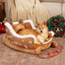 Cama de perros festivo de lujoso - trineo navideño