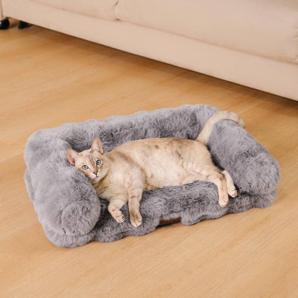 Fluffy Plush Thickened Cozy Calming Cat Sofa Bed