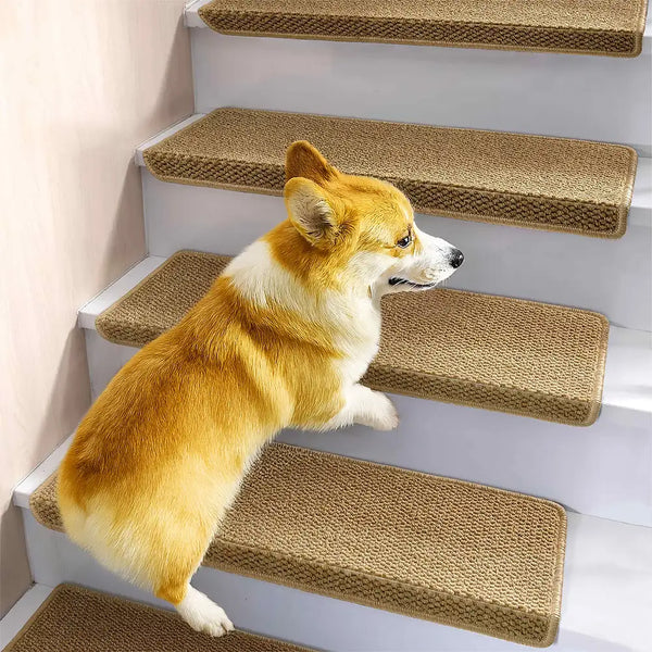 Anti-scratch Sisal Stair Protectors Tape Free Washable Carpet Stair Treads