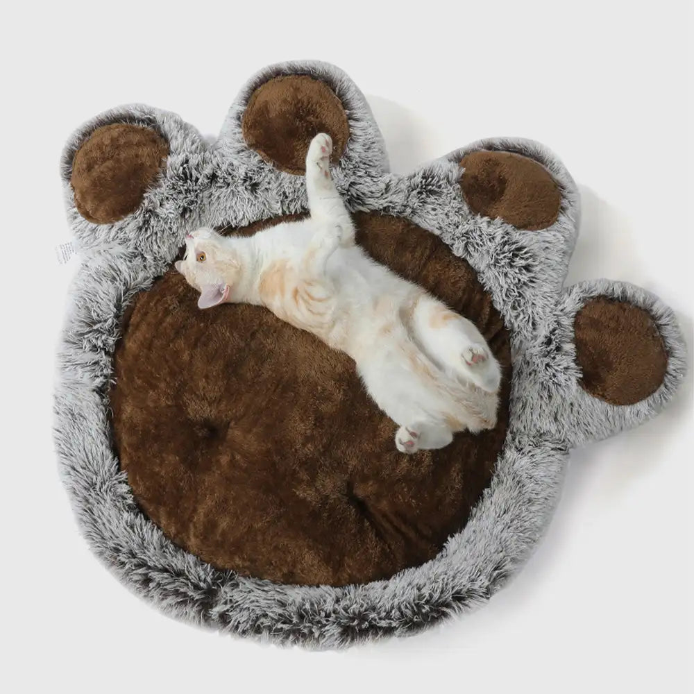 Bear paw peluche esponjoso y cómoda alfombra de mascota de espacio
