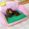 Encantador perro lavable a cuadros rosas & Sofá cama para gatos