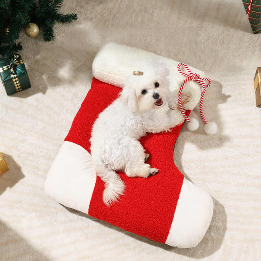 Christmas Bow Wreath Cozy Decor Support Pillow Dog & Cat Bed