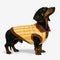 Color Blocked Striped Dachshund Polo Collar Dog Sweater