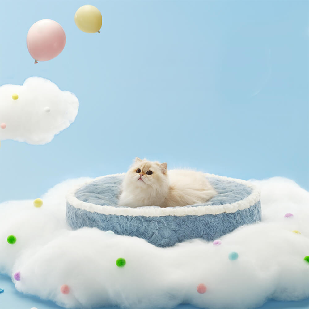 Cama para mascotas de felpa ultrasuave Cream Pie