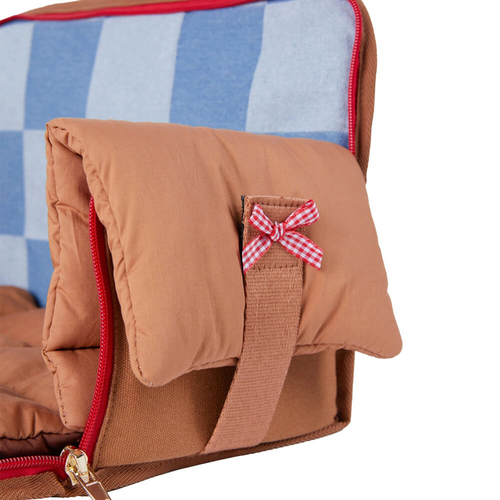 Denim Retro Plaid Multi-Use Pet Bag