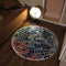 Bola de discoteca <tc>Color</tc> Alfombra redonda de cachemira sintética en bloque