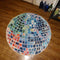 Bola de discoteca <tc>Color</tc> Alfombra redonda de cachemira sintética en bloque