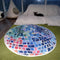 Bola de discoteca <tc>Color</tc> Alfombra redonda de cachemira sintética en bloque