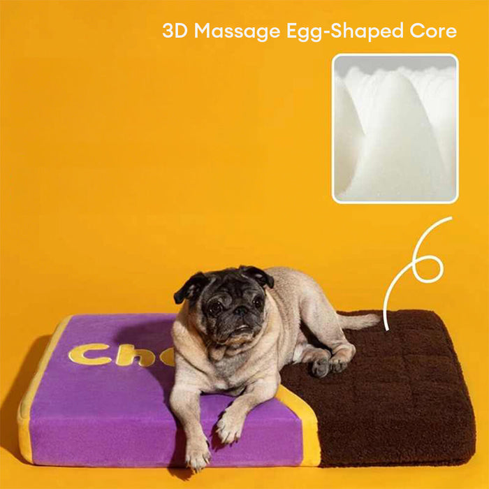Chocolate Bar Shaped Orthopedic Support Washable Dog & Cat Bed FUNNYFUZZY