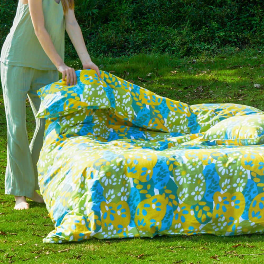 Funky Floral Playful Comfort Cotton Duvet Cover Bed Sheet Set