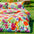 Funky Floral Playful Comfort Cotton Duvet Cover Bed Sheet Set