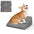 Modular Foam Dog Ramp Stairs for Staircase Stairs with Velcro