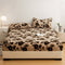 Estampado de leopardo Faux Faux Rabbit Fur Cubierta de colchón de hojas calientes
