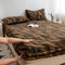 Estampado de leopardo Faux Faux Rabbit Fur Cubierta de colchón de hojas calientes