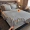 Luxurious Crystal Velvet Borded Borded Bylip Sede Waret Russ con falda de cama