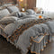 Luxurious Crystal Velvet Borded Borded Bylip Sede Waret Russ con falda de cama