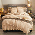 Luxurious Crystal Velvet Borded Borded Bylip Sede Waret Russ con falda de cama