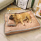 Luxurious Retro Faux Leather Sleep Dipe Did Dog Cama con almohada