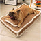 Luxurious Retro Faux Leather Sleep Dipe Did Dog Cama con almohada