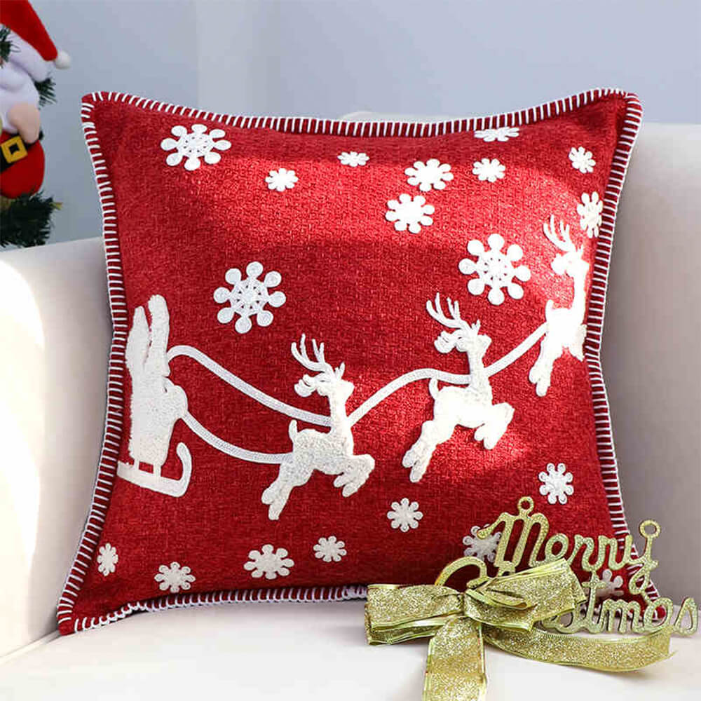 Merry Christmas Holiday Decorative Lumbar Home Sofa Pillow