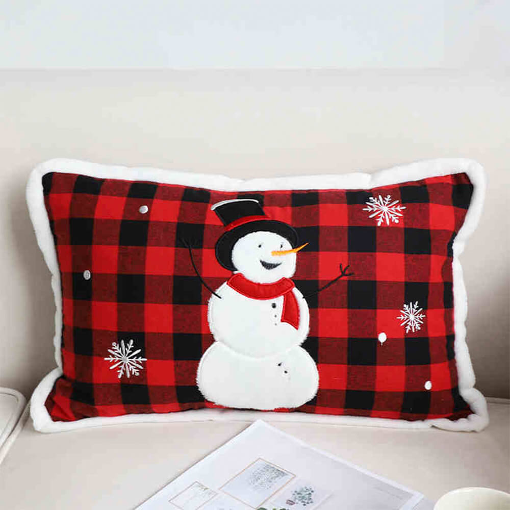 Merry Christmas Holiday Decorative Lumbar Home Sofa Pillow