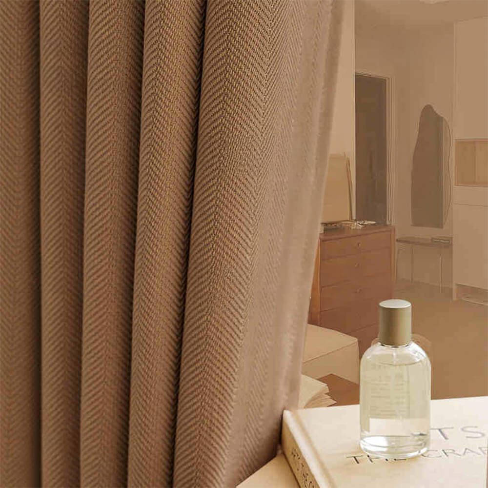 Modern Design Premium Herringbone Chenille Blackout Curtain