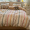 Moderno vertical Stripe Comfort Divet Divet Cover Set de cama