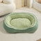 Oval Teddy Velvet Large Space Comfortable Deep Sleep Donut Dog Bed