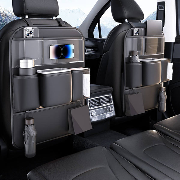 Organizador de espalda del asiento de automóvil de cuero PU: mantenga su automóvil ordenado y ordenado