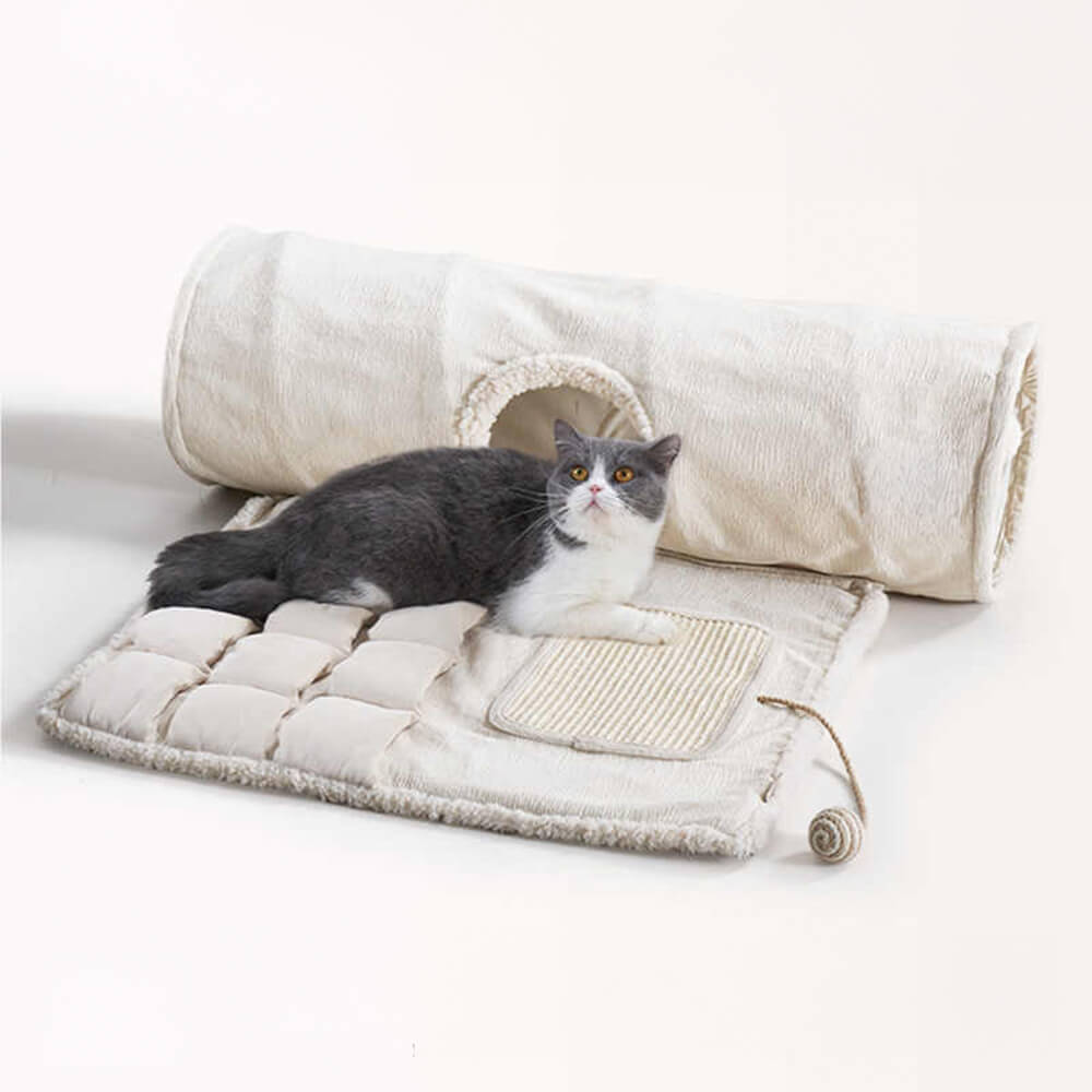 Play Interactive Rest Foldable Skin-Friendly Cat Tunnel Sleeping Mat