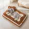 Plush Color-Blocked Creative Bolster Pet Bed