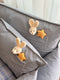 Rustic Corduroy Plaid Patchwork Dog Sofa Bed with Toy