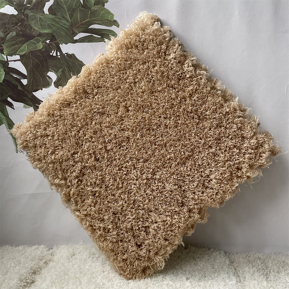 Shaggy Plush Washable Interlocking Home Area Rug Tiles