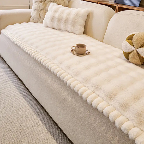 Herringbone chenille elegante decoración de sofá transpirable cubierta de sofá sin deslizamiento