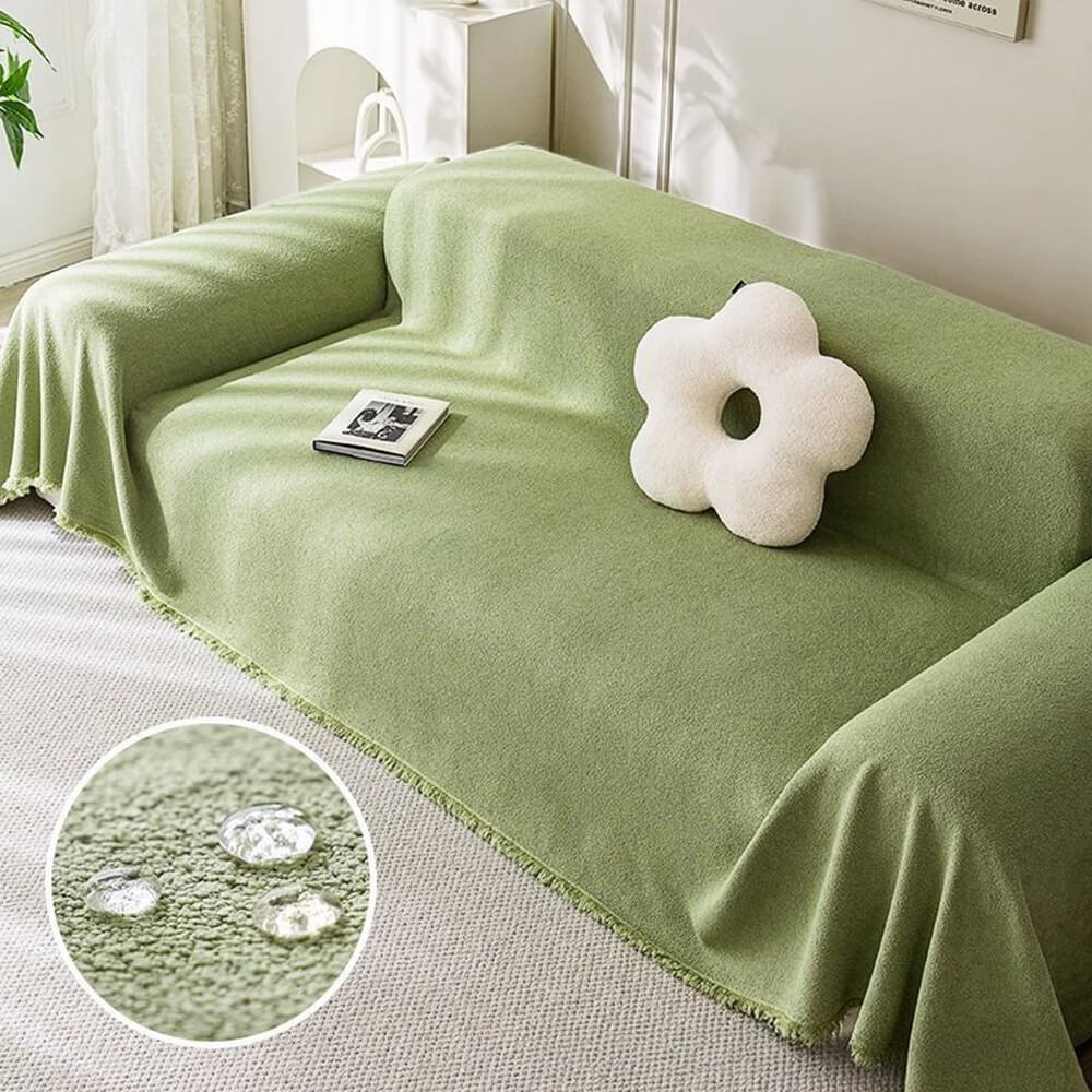 Soft Waterproof Teddy Plush Throw Couch Cover