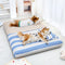 Algodón rayado grueso acolchado & Cama de almohada suave para perros