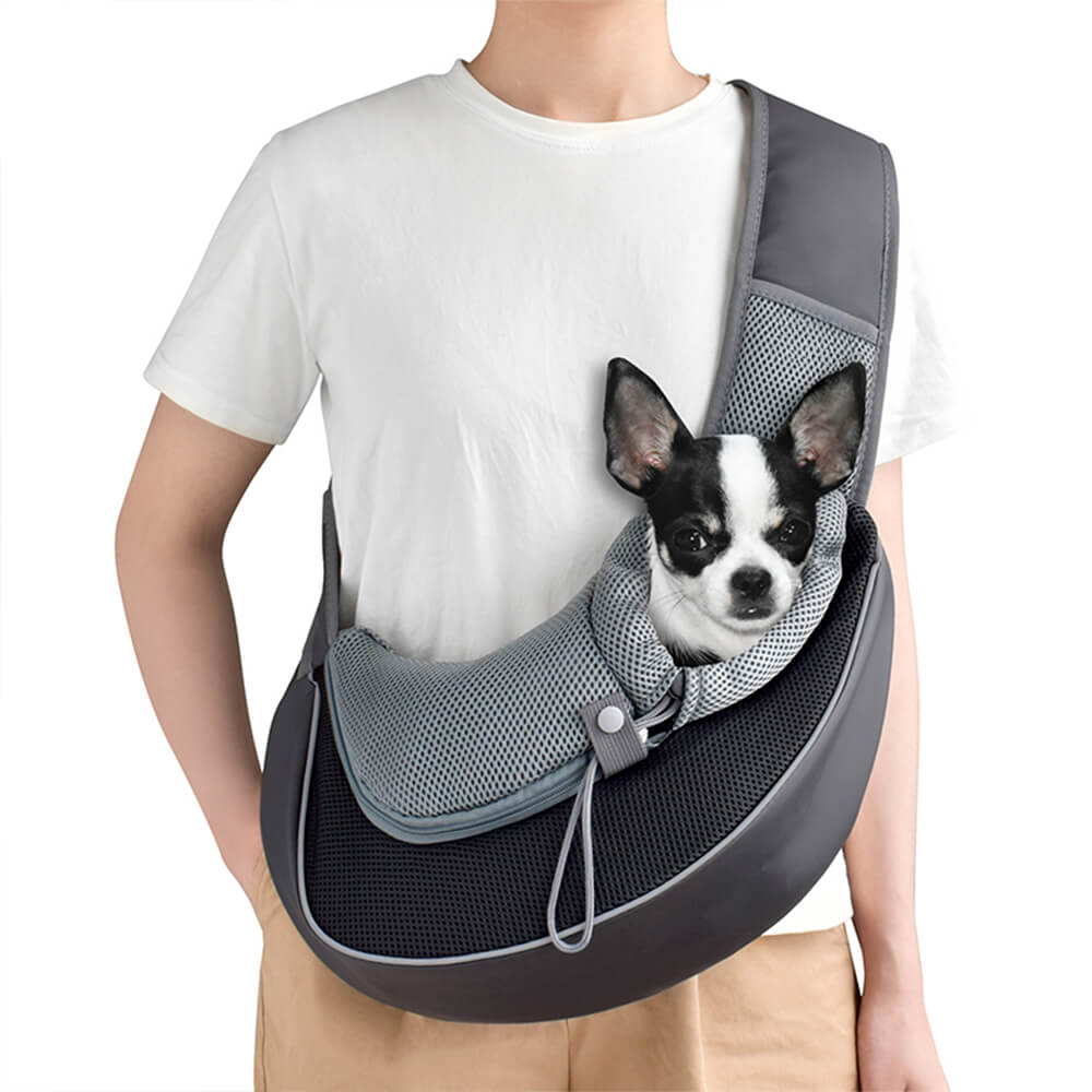 Stylish Portable Mesh PU Leather Dog & Cat Carrier Bag