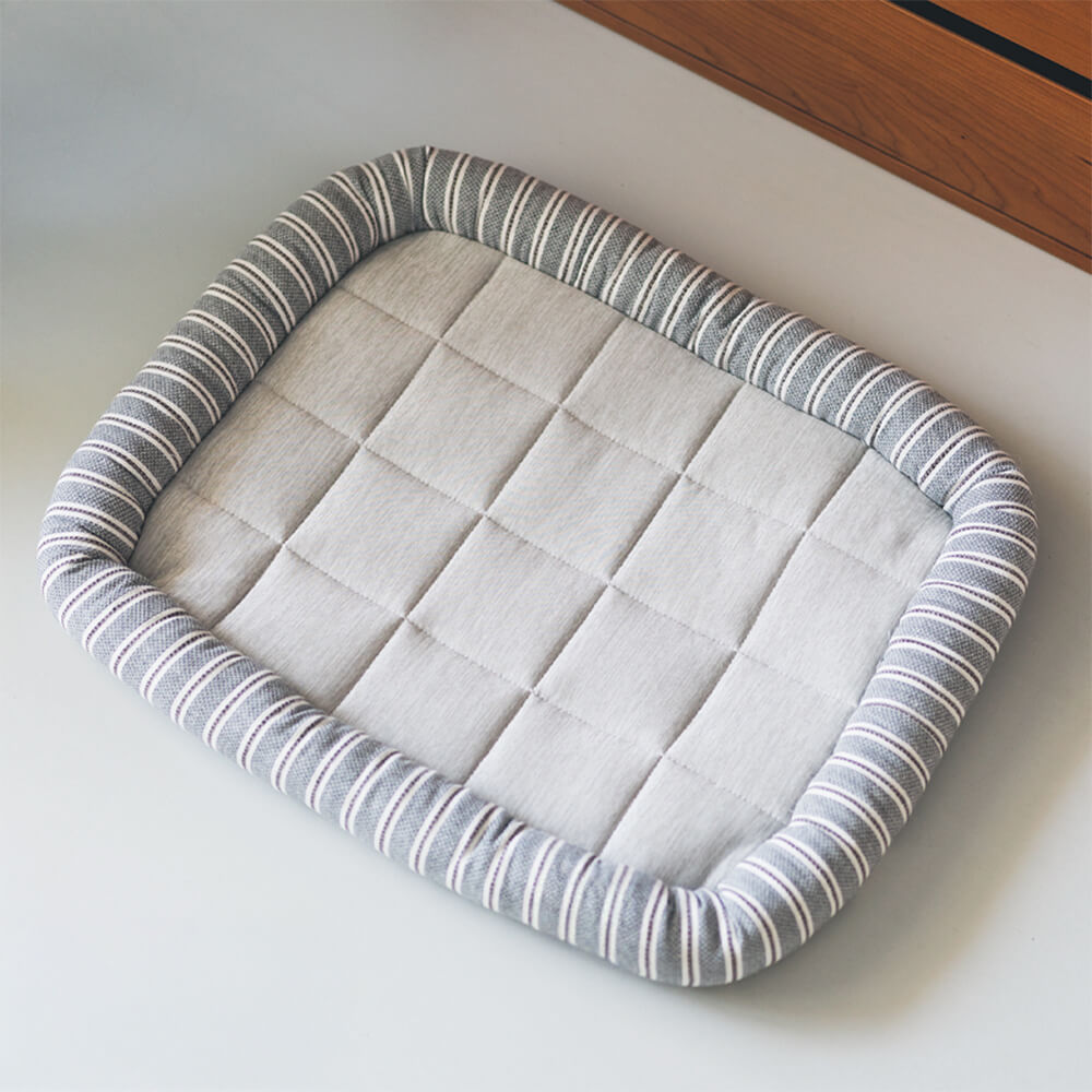 Stylish Striped Cooling Ice Silk Soft Dog & Cat Bed Mat