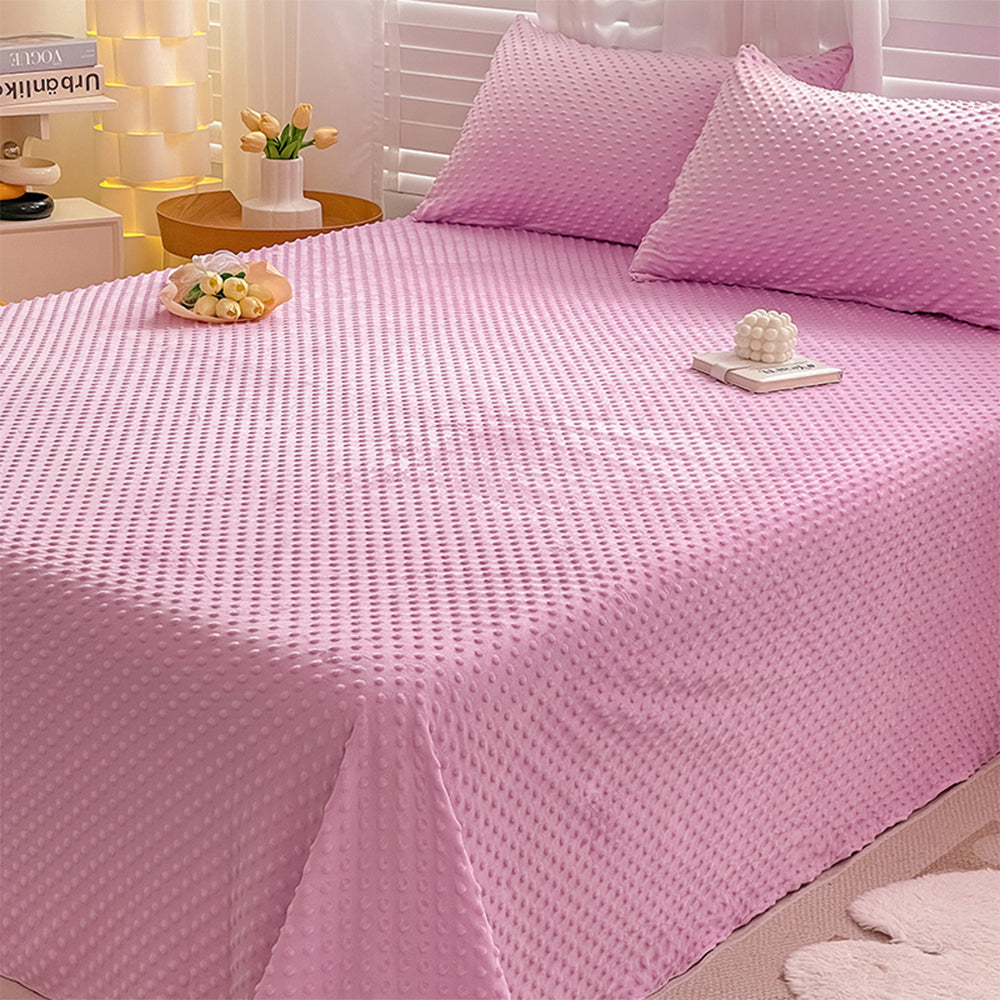 Ultra-Soft Solid Color Cozy Massage Touch Flat Sheet