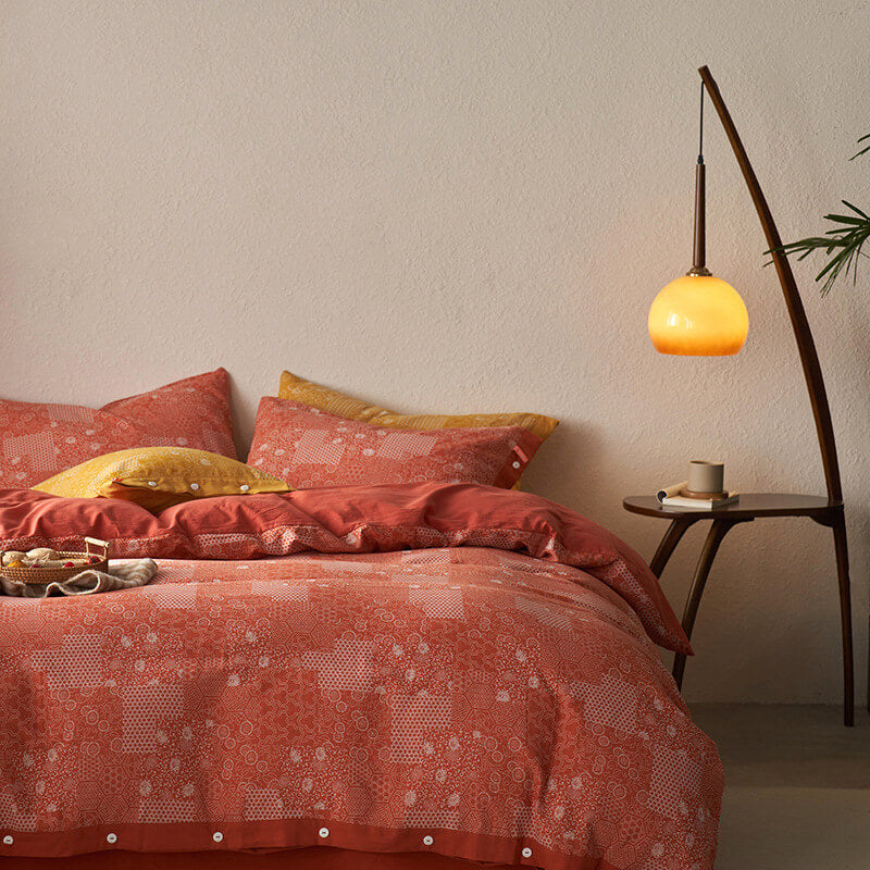 Vintage Patchwork Soft Cotton Duvet Cover Bed Sheet Set