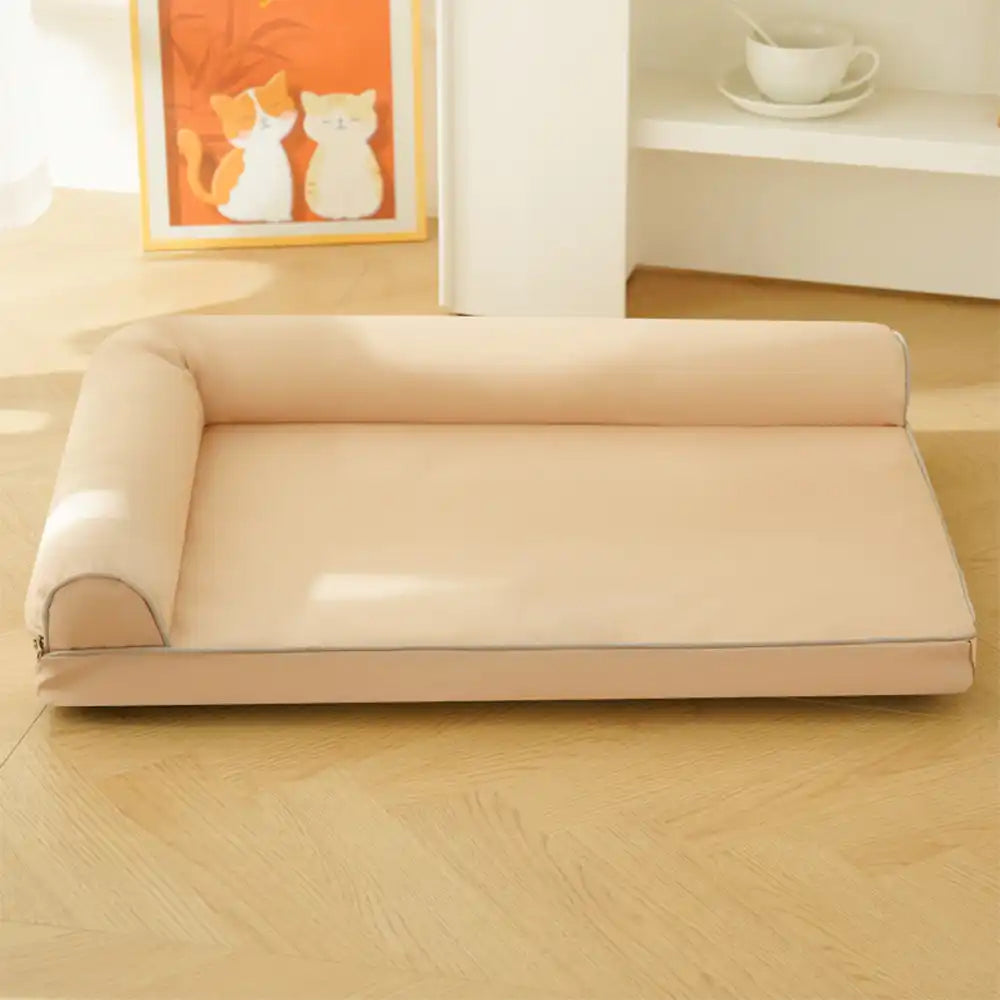 Cama ortopédica de espuma de huevo impermeable con lados de perros grandes para refugios