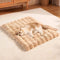 Patrón de ola ultra suave conoux coneño de piel de piel y gato con almohada de mascotas
