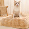 Patrón de ola ultra suave conoux coneño de piel de piel y gato con almohada de mascotas