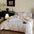 Conjunto de la sábana de la cubierta de la cubierta del edredón silky silky abstracto