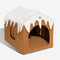 Casa de nieve navideña acogedora calidez gran casa de perros