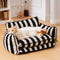 Cama de gato de doble capa de falso a rayas de moda