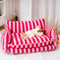 Cama de gato de doble capa de falso a rayas de moda