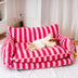 Cama de gato de doble capa de falso a rayas de moda
