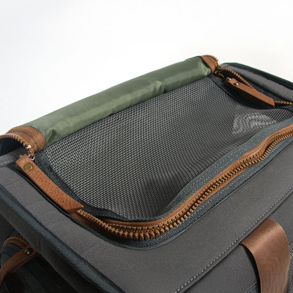 Dual-<tc>Color</tc> Mochila para transportar mascotas al aire libre, de lona impermeable y transpirable